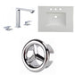 American Imaginations AI-24708 31" White Rectangular Drop In Transitional Ceramic Top Set