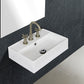 American Imaginations AI-26216 20" White Rectangular Wall Mount Modern Bathroom Vessel Sink Set