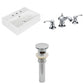 American Imaginations AI-26216 20" White Rectangular Wall Mount Modern Bathroom Vessel Sink Set