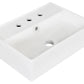 American Imaginations AI-26220 20" White Rectangular Wall Mount Modern Bathroom Vessel Sink Set