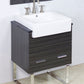 American Imaginations AI-26222 20" White Rectangular Semi-Recessed Modern Bathroom Vessel Sink Set