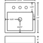 American Imaginations AI-26224 20" White Rectangular Semi-Recessed Modern Bathroom Vessel Sink Set