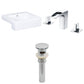 American Imaginations AI-26224 20" White Rectangular Semi-Recessed Modern Bathroom Vessel Sink Set