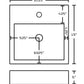 American Imaginations AI-26229 20" White Rectangular Semi-Recessed Modern Bathroom Vessel Sink Set