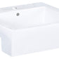 American Imaginations AI-26231 20" White Rectangular Semi-Recessed Modern Bathroom Vessel Sink Set
