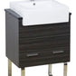 American Imaginations AI-26232 20" White Rectangular Semi-Recessed Modern Bathroom Vessel Sink Set