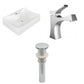 American Imaginations AI-26233 22" White Rectangular Above Counter Modern Bathroom Vessel Sink Set
