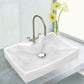 American Imaginations AI-26236 22" White Rectangular Above Counter Modern Bathroom Vessel Sink Set