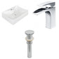 American Imaginations AI-26237 22" White Rectangular Above Counter Modern Bathroom Vessel Sink Set