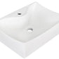 American Imaginations AI-26239 22" White Rectangular Wall Mount Modern Bathroom Vessel Sink Set