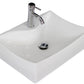 American Imaginations AI-26242 22" White Rectangular Wall Mount Modern Bathroom Vessel Sink Set