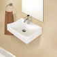 American Imaginations AI-26243 22" White Rectangular Wall Mount Modern Bathroom Vessel Sink Set