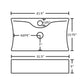 American Imaginations AI-26244 22" White Rectangular Wall Mount Modern Bathroom Vessel Sink Set