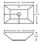 American Imaginations AI-26245 22" White Rectangular Above Counter Modern Bathroom Vessel Sink Set