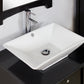 American Imaginations AI-26246 22" White Rectangular Above Counter Modern Bathroom Vessel Sink Set