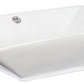American Imaginations AI-26246 22" White Rectangular Above Counter Modern Bathroom Vessel Sink Set