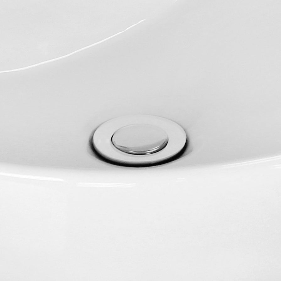 American Imaginations AI-26251 18" White Rectangular Above Counter Transitional Bathroom Vessel Sink Set