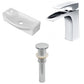 American Imaginations AI-26251 18" White Rectangular Above Counter Transitional Bathroom Vessel Sink Set