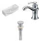 American Imaginations AI-26254 18" White Rectangular Wall Mount Transitional Bathroom Vessel Sink Set