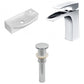 American Imaginations AI-26257 18" White Rectangular Wall Mount Transitional Bathroom Vessel Sink Set