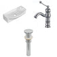 American Imaginations AI-26258 18" White Rectangular Wall Mount Transitional Bathroom Vessel Sink Set