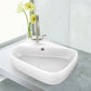 American Imaginations AI-26260 18" White Rectangular Above Counter Transitional Bathroom Vessel Sink Set