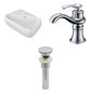 American Imaginations AI-26260 18" White Rectangular Above Counter Transitional Bathroom Vessel Sink Set