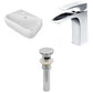 American Imaginations AI-26263 18" White Rectangular Above Counter Transitional Bathroom Vessel Sink Set