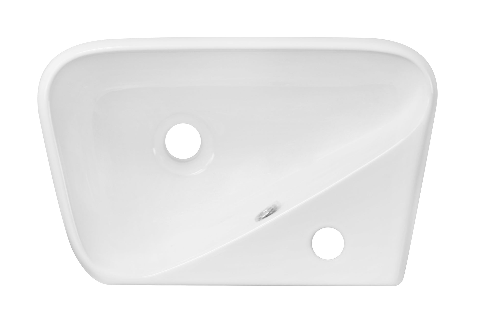 American Imaginations AI-26265 18" White Rectangular Wall Mount Transitional Bathroom Vessel Sink Set