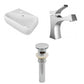 American Imaginations AI-26265 18" White Rectangular Wall Mount Transitional Bathroom Vessel Sink Set