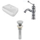 American Imaginations AI-26270 18" White Rectangular Wall Mount Transitional Bathroom Vessel Sink Set