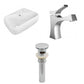 American Imaginations AI-26271 18" White Rectangular Above Counter Transitional Bathroom Vessel Sink Set