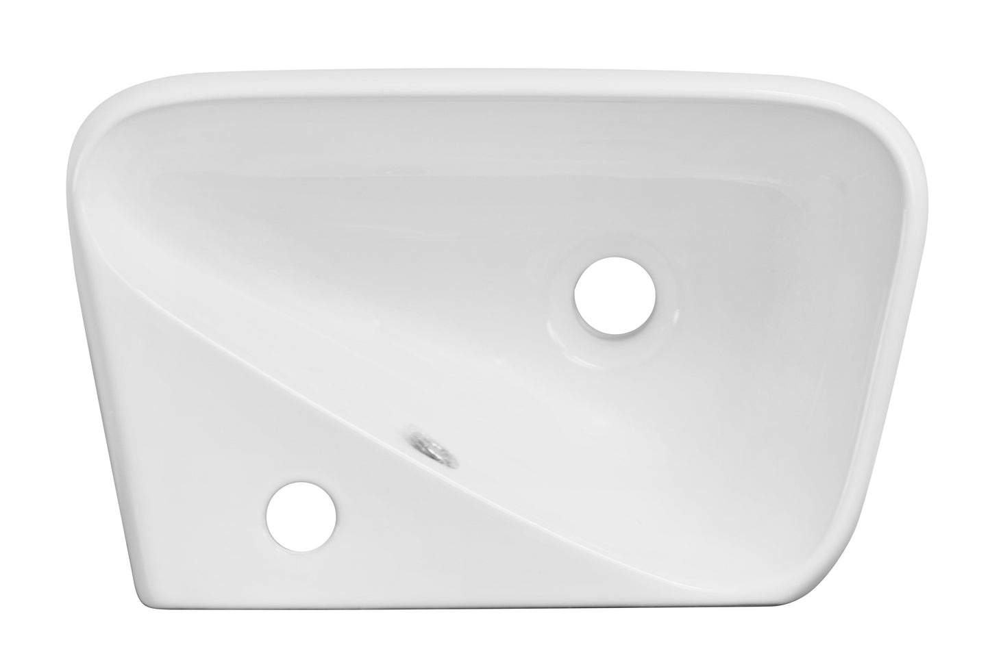 American Imaginations AI-26272 18" White Rectangular Above Counter Transitional Bathroom Vessel Sink Set