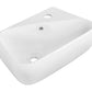 American Imaginations AI-26273 18" White Rectangular Above Counter Transitional Bathroom Vessel Sink Set