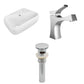 American Imaginations AI-26277 18" White Rectangular Wall Mount Transitional Bathroom Vessel Sink Set