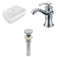 American Imaginations AI-26278 18" White Rectangular Wall Mount Transitional Bathroom Vessel Sink Set