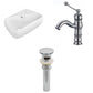 American Imaginations AI-26282 18" White Rectangular Wall Mount Transitional Bathroom Vessel Sink Set