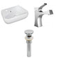 American Imaginations AI-26283 18" White Unique Above Counter Transitional Bathroom Vessel Sink Set