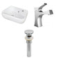 American Imaginations AI-26289 18" White Unique Above Counter Transitional Bathroom Vessel Sink Set
