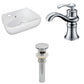 American Imaginations AI-26296 18" White Unique Wall Mount Transitional Bathroom Vessel Sink Set