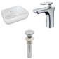 American Imaginations AI-26298 18" White Unique Wall Mount Transitional Bathroom Vessel Sink Set