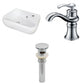 American Imaginations AI-26302 18" White Unique Wall Mount Transitional Bathroom Vessel Sink Set