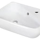 American Imaginations AI-26305 18" White Unique Wall Mount Transitional Bathroom Vessel Sink Set