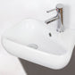 American Imaginations AI-26305 18" White Unique Wall Mount Transitional Bathroom Vessel Sink Set