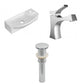 American Imaginations AI-26307 18" White Rectangular Above Counter Transitional Bathroom Vessel Sink Set