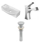American Imaginations AI-26313 18" White Rectangular Wall Mount Transitional Bathroom Vessel Sink Set