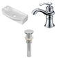 American Imaginations AI-26314 18" White Rectangular Wall Mount Transitional Bathroom Vessel Sink Set