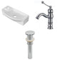 American Imaginations AI-26318 18" White Rectangular Wall Mount Transitional Bathroom Vessel Sink Set
