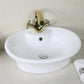 American Imaginations AI-26321 19" White Round Above Counter Transitional Bathroom Vessel Sink Set