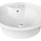 American Imaginations AI-26322 19" White Round Above Counter Transitional Bathroom Vessel Sink Set